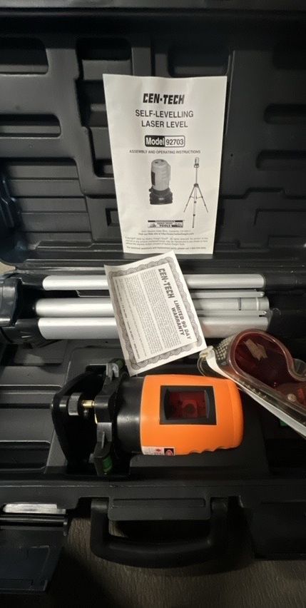 Cen-tech self leveling laser level (obo)