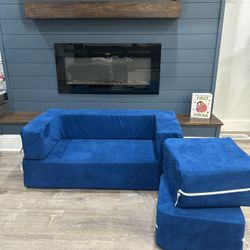 Kids Foam Couch Jaxx Blue
