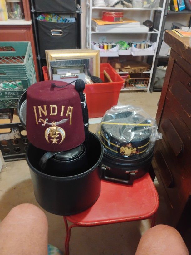 Shriners India Templ Fez And 32nd Degree Masonic Cap