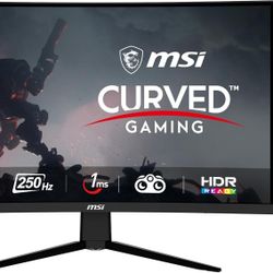 Price Firm. MSI G32C4X, 32" Gaming Monitor, 1920 x 1080 (FHD) Curved Gaming Monitor, 1 ms, 250Hz, FreeSync, 1500R, HDMI, DP, Tilt Adjustable