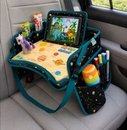 Eco Fantasy Kids Travel Tray for Car Seat Toddler Activity Lap Desk Organizer