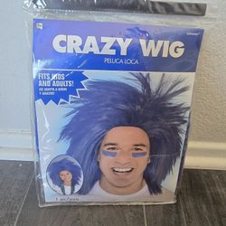 Blue CRAZY WIG