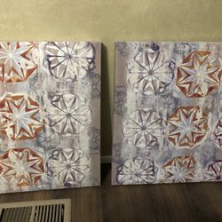 Decoración Set D Dos Cuadros Grandes 