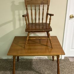 Maple Kids Table with Chair