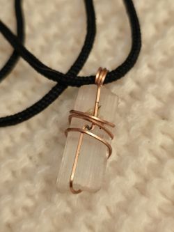 Selenite Crystal Necklace 