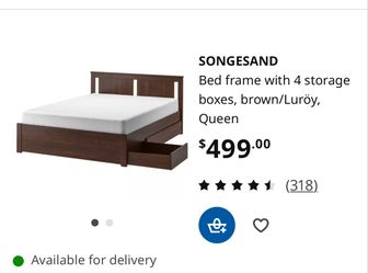 IKEA Queen Bed w/storage