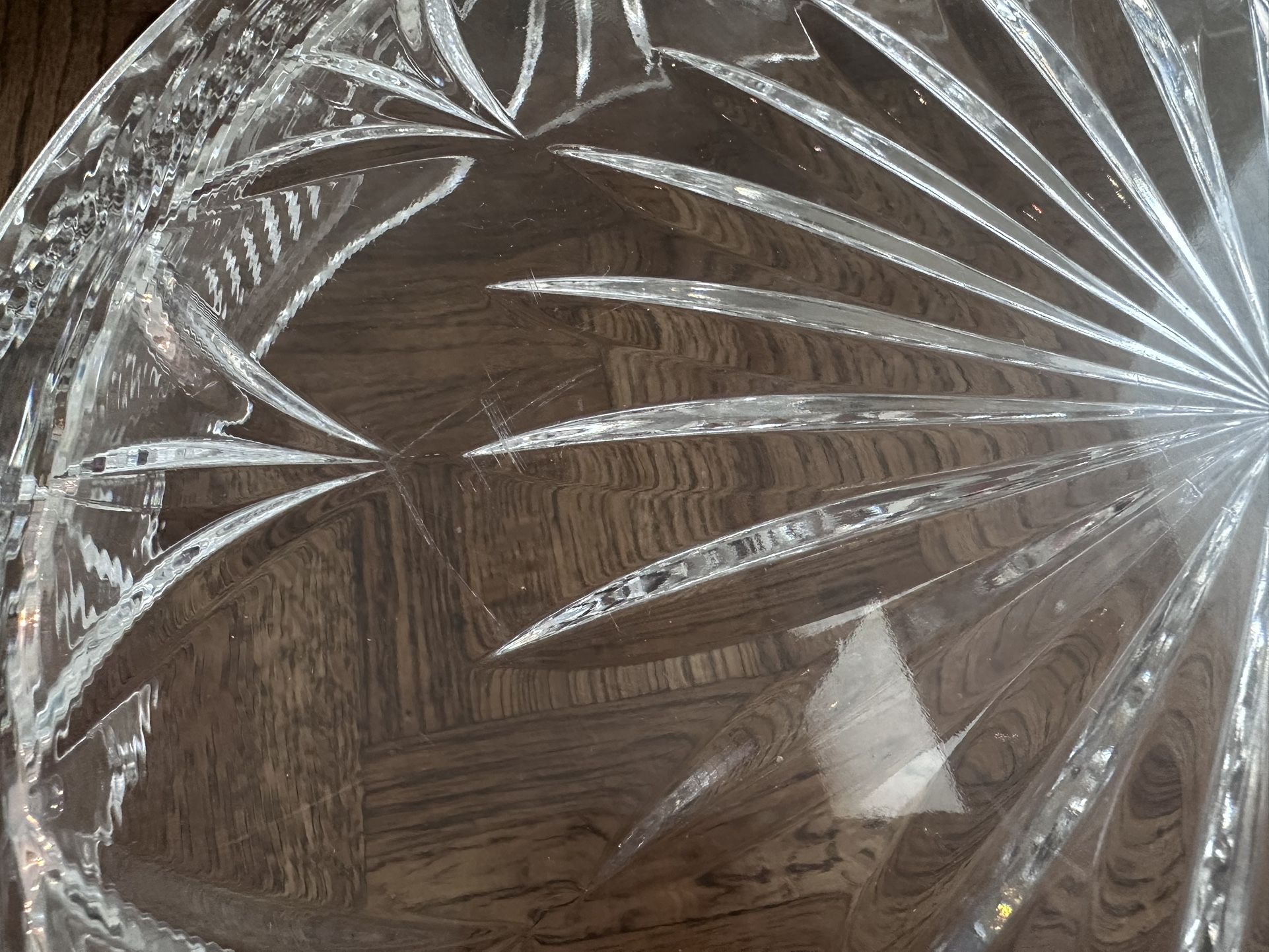 Big, Beautiful, crystal cake plate stand