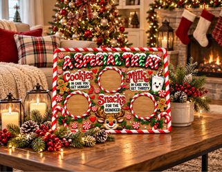 Cookie and milk trays for santa