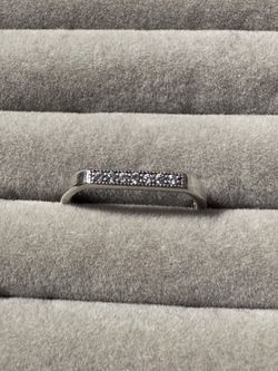 Pandora Bar Ring with Clear Zirconia S925 ALE