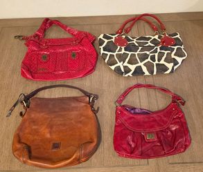 4 Purses: Jessica Simpson, Dooney & Burke, Cow Animal Print