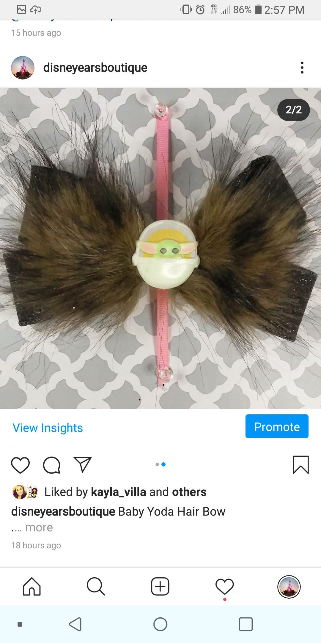 Disney themed hair bows (buy one get one 1/2 off)