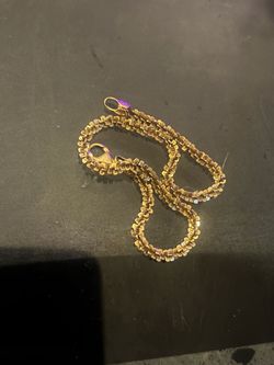 Veronese Italy 8.5”Gold Vermeil Over Sterling Silver Confetti 4mm bracelet