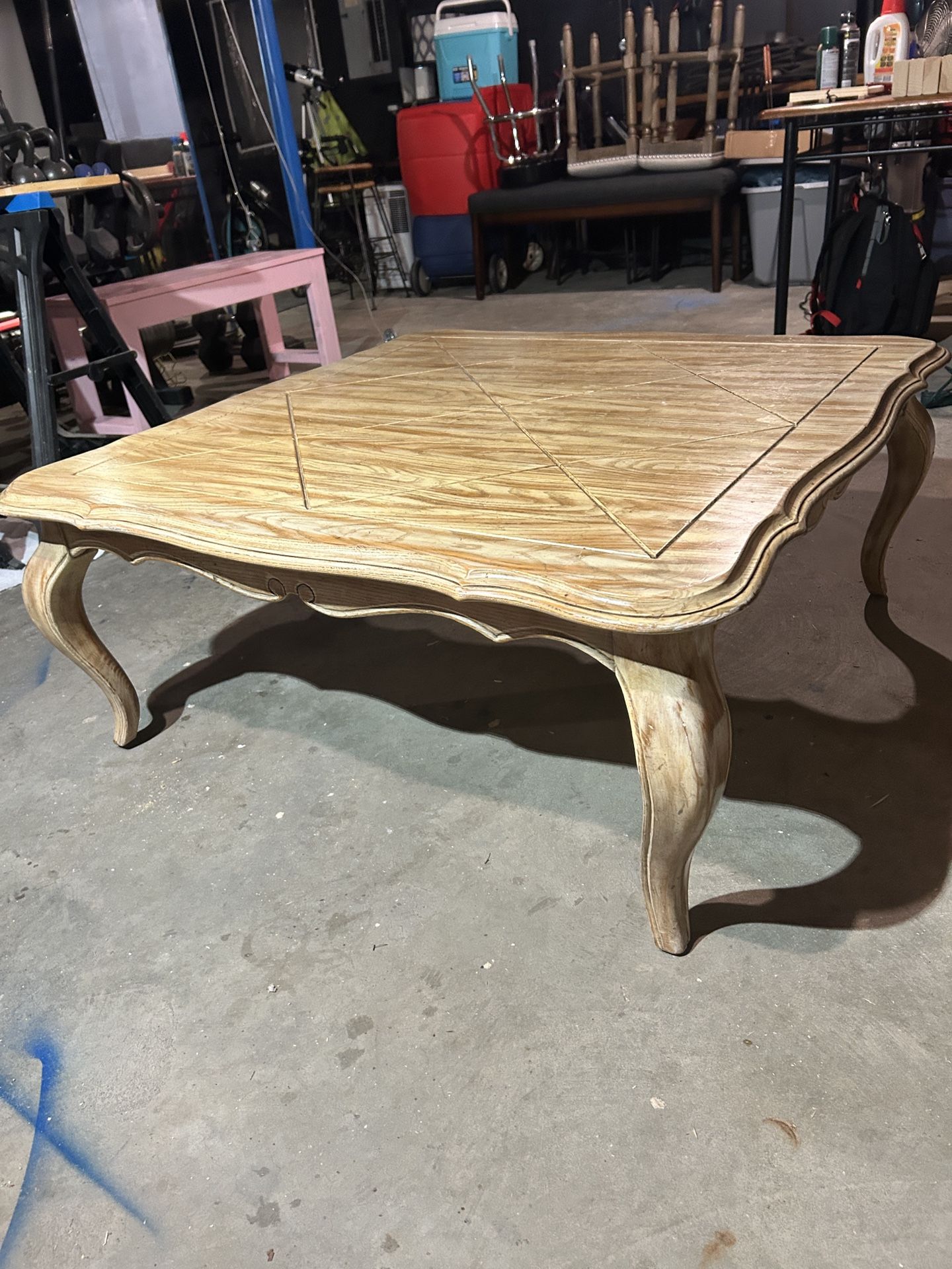 Vintage Wood Carved Coffee Table