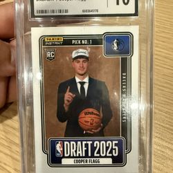 2025-26 Panini Instant Draft Night Cooper Flagg RC #NBADN-1 CGC 10 GEM MINT 🔥 #1 Pick Mavericks Rookie