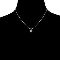 *VDAY SALE* .4ct Diamond Solitaire Pendant Set In 14kt Yellow Gold With FREE 10kt Yellow Gold Chain!!