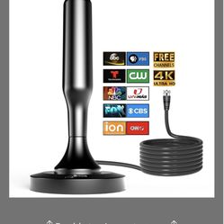 HIDB TV Antenna For Smart TV Indoor, Digital Indoor HD Antennas With Strong Magnetic Base, Easy Installation, Long Range Reception For Local Channels 