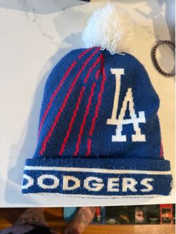 Index Promotions LA Dodgers MLB Knit Pom Pom Beanie Hat Blue Red White