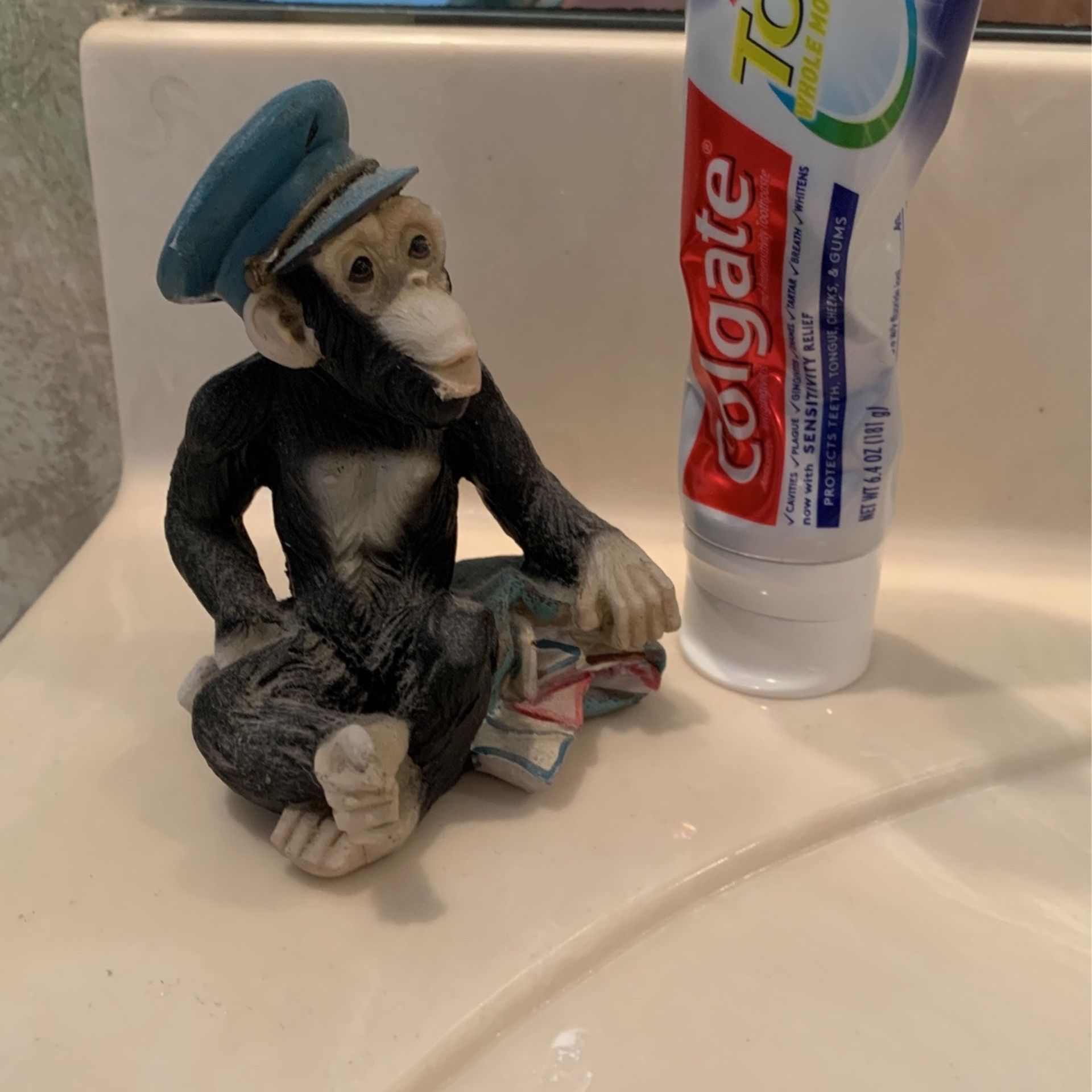 Small Monkey With Hat Statue