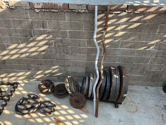 Weight Plates, Bars and Pull down