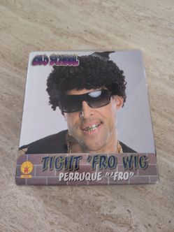 Old School Tight 'Fro Wig, Men's Halloween Costume Accessory, Rubie's #51973, Brand New in Package