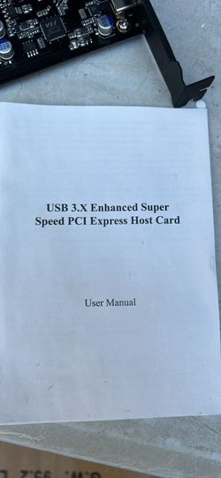 USB 3.X PCIe Host Card with Manual