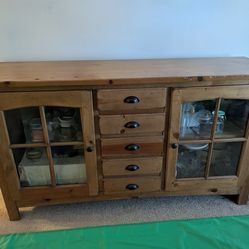 Rustic Wooden Farmhouse Credenza