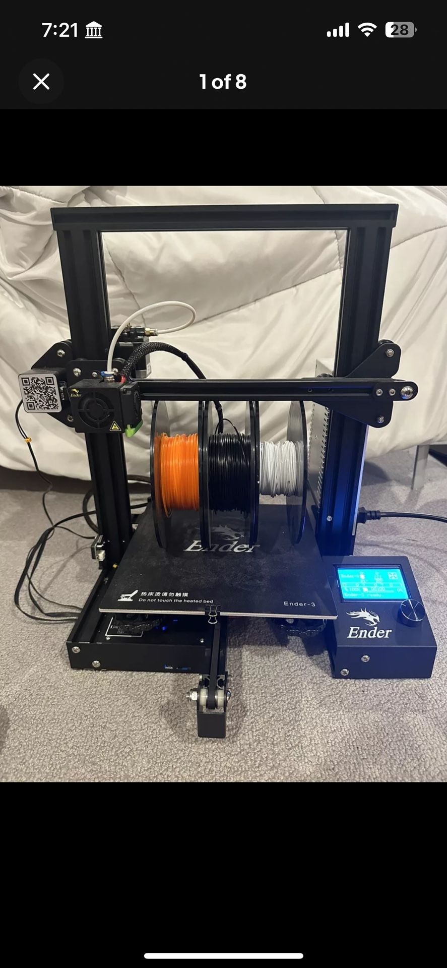 3-d Printer Ender 3, With Filament Included