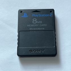 Official OEM Sony PlayStation 2 PS2 Black Magic Gate 8 MB Memory Card