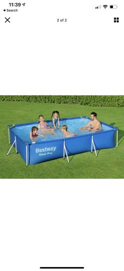 Bestway Steel Pro Deluxe Splash Above Ground Pool Frame - 9 ft 10 in x 6 ft 7in