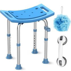 Shower Chair for Inside Shower - Heavy Duty 380lbs Adjustable, No Tools Required