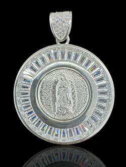 MEDALLA VIRGEN DE GUADALUPE PLATA 9.25