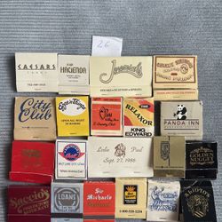Vintage Restaurant, Hotel & Casino Matchbooks, USA Advertising Ephemera, 1960s–1990s