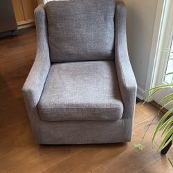 Stylish Gray Swirl Chair - Excellent Condition!