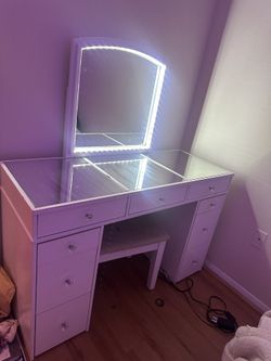 White vanity