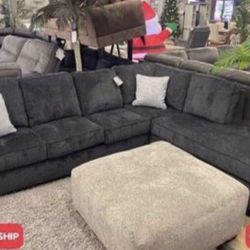 New Dark Blue Or Gray Best Selling Sectional Sofa Couch *Ottoman Sold Separately* 