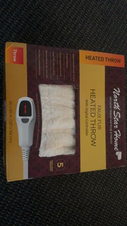 Faux Fur Heated Throw with Digital Controller