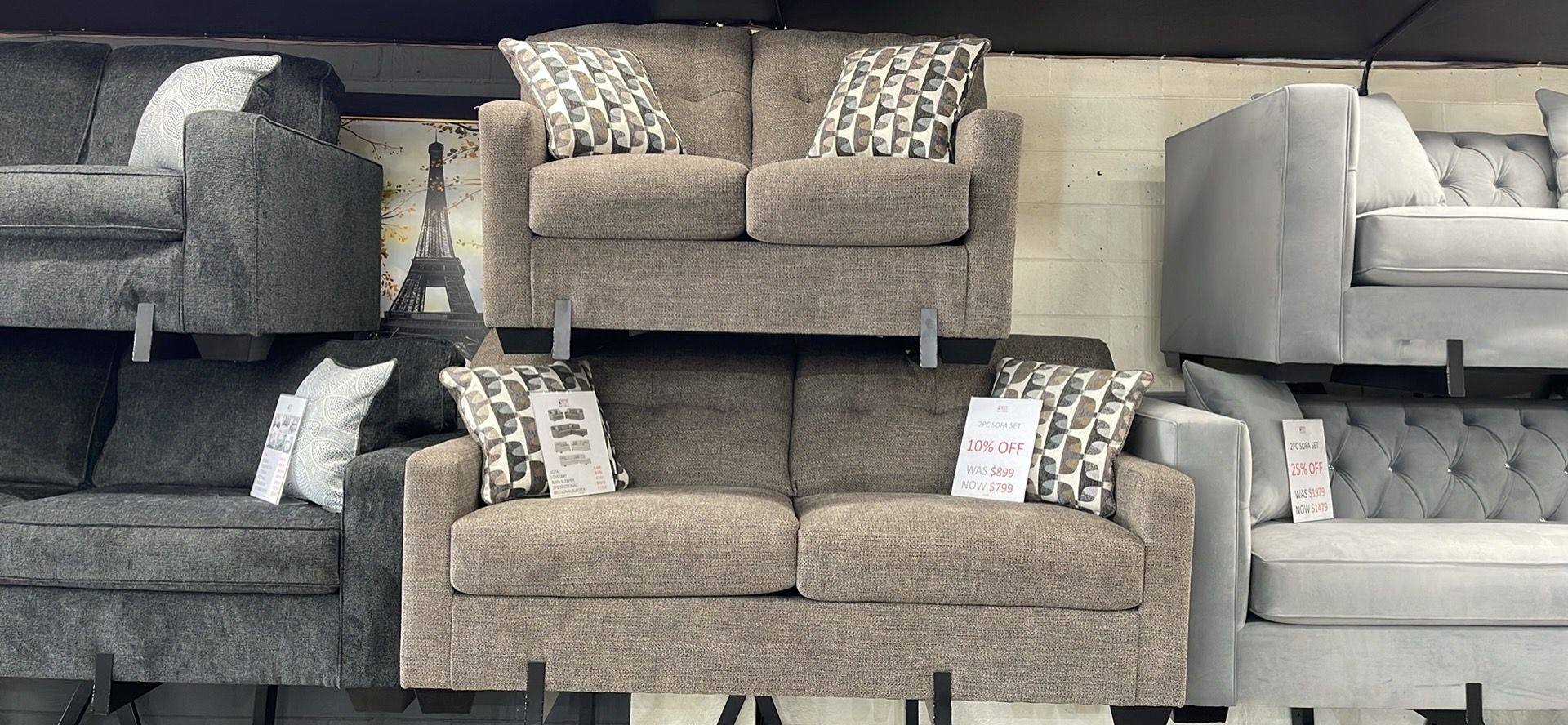 2-Pc Sofa Loveseat