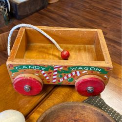 Vintage Wooden Toy Wagon