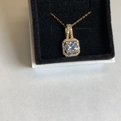 2ct Moissanite Diamond Necklace 