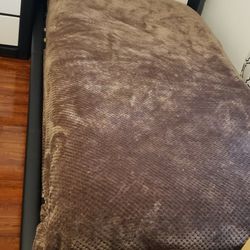 Two Twin Beds No Mattress and Night Stand1