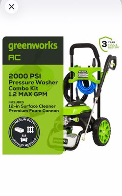 2000-PSI 1.2-GPM Cold Water Electric Pressure washer with 4 Spray Tips and Surface Cleaner