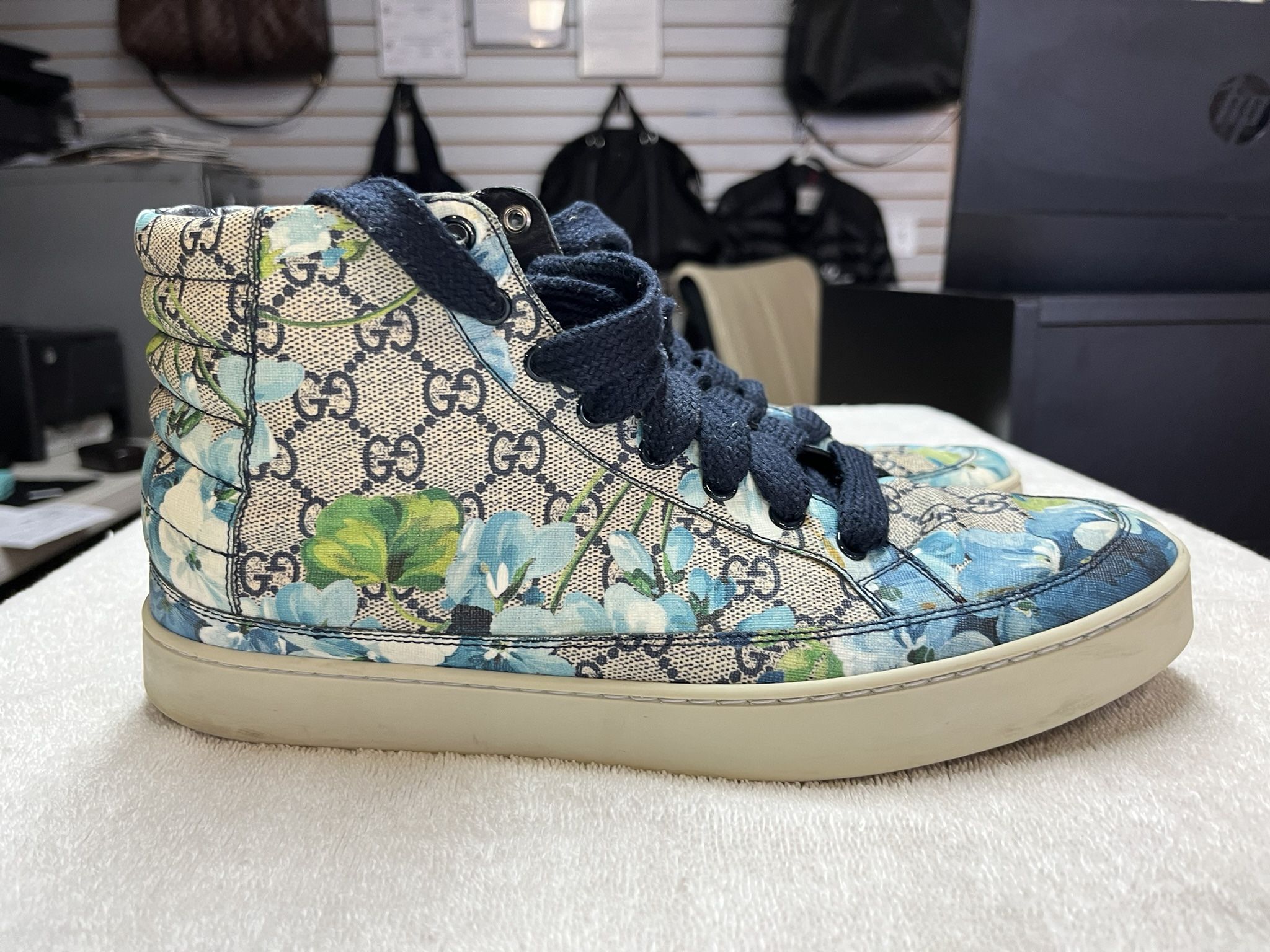 Gucci Men’s Blooms High Top Sneakers SZ 10