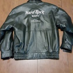 Perfect Never worn Hard Rock Leather Coat Size Large