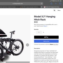 Model X/Y Bike Hanging Rack