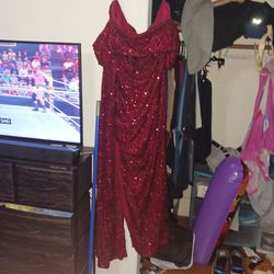 Sequin Maroon Dress