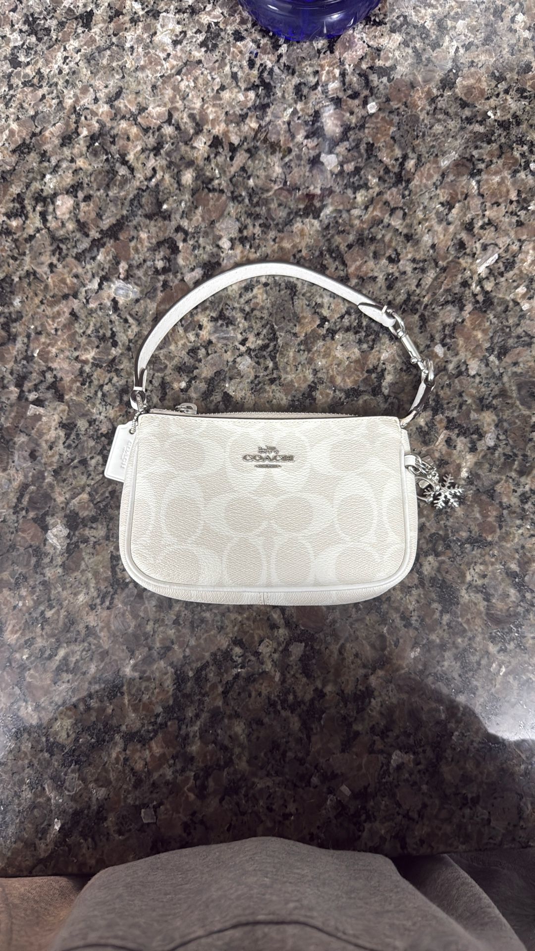 Viral Coach White Nolita 15 Monogram Boxed Holiday Charms Snowflake Set