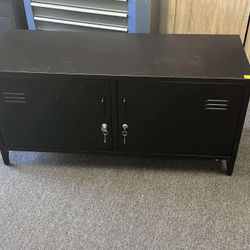 Metal Storage Cabinet, 2 Door Metal Locking Office Cabinet with 2 Shelves,