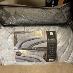 King Size Comforter Set - Gently Used