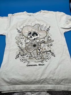 Cancun Mex skull music color changing in the sun Y-large T-shirt