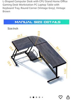 L-Shaped Computer Desk